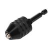 Drill Chuck Adapter 0.6-8mm Clamping 1Celsius4 Inch Hex Shank 3 Jaw Drill Chuck Conversion Tool for Power Tools