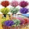 5/10PCS Artificial Plants Lavender Wedding Bridal Vases Home Room Festival Wreath Crafts Outdoor Garden Window Sill Decorations