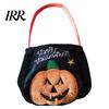 Large Capacity Candy Holder Halloween Trick or Treat Bucket, 9.8x5.9 Inch Pumpkin Witch Black Cat Plush Children's Tote Bag, Soft Basket with
