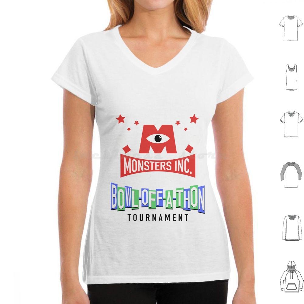 

BowlOffAThon T Shirt Big Size 100 Cotton Monsters Inc Monsters Monsters At Work Bowling Bowl A Thon Stars Art 50 1950 Plus 4XL