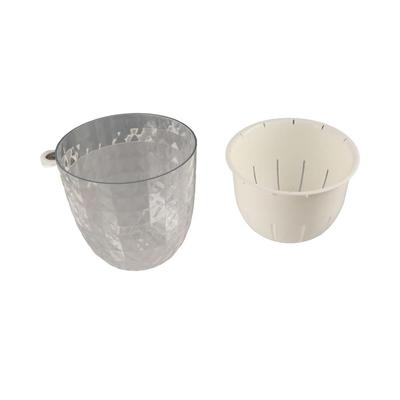 Double Layer Self Watering Flowerpot Plastic Transparent Succulent Plant Pot No Watering Shatterproof Hydroponics Plants Pot