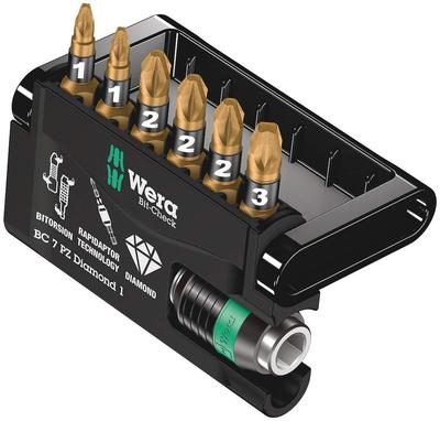 WERA Bit-Check Diamond Bit 057412 Set, 7-teiliges Set,