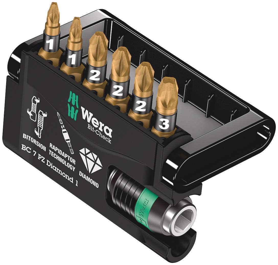 

WERA Bit Check Diamond Bit 057412 Set, 7-Piece Set,