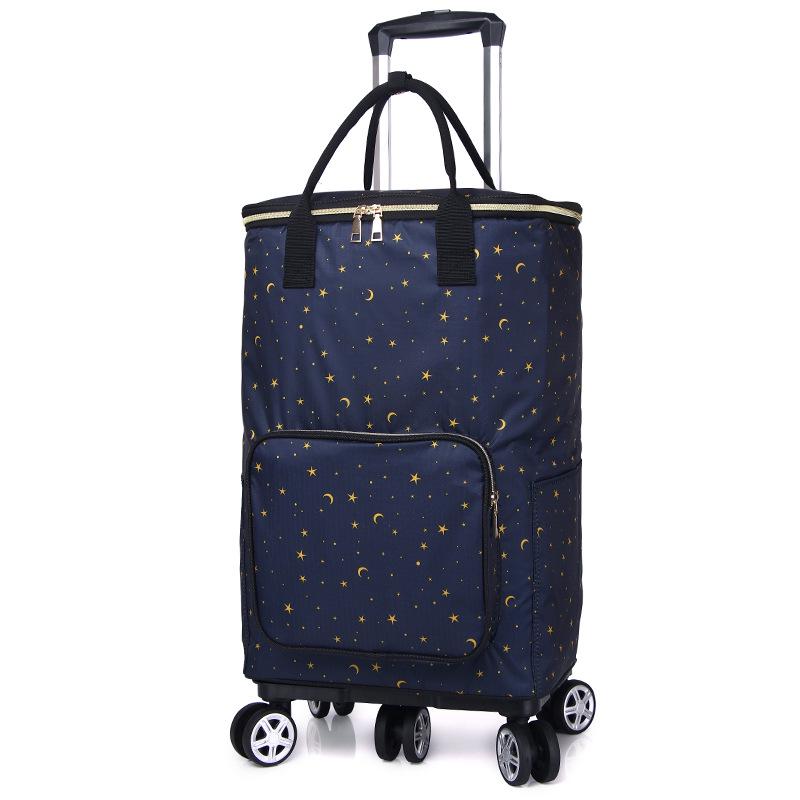 Faltbarer Einkaufswagen für Senioren mit großem Fassungsvermögen und tragbarer Aufbewahrungstasche