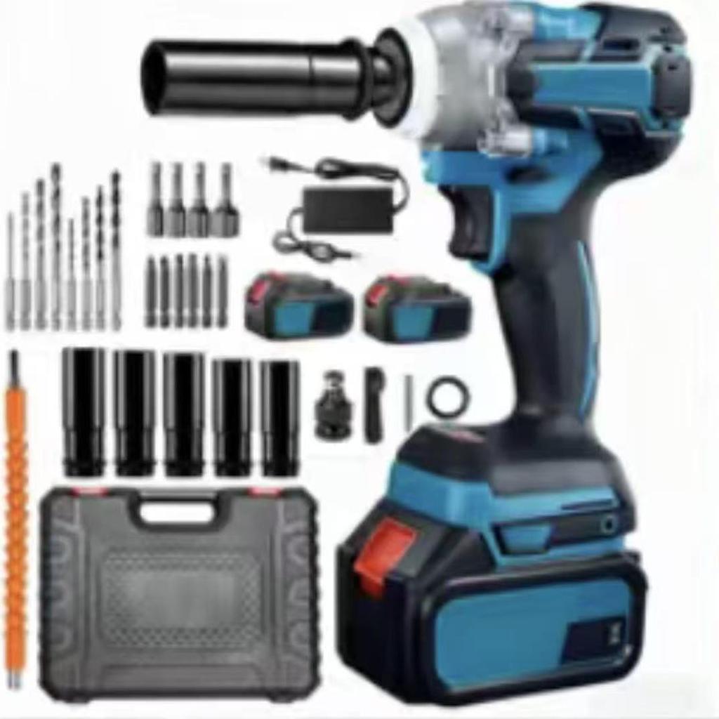 Rechargeable Brushless Electric Impact Wrench with Large Torque, Lithium Battery, and Auto Repair Screwdriver Function