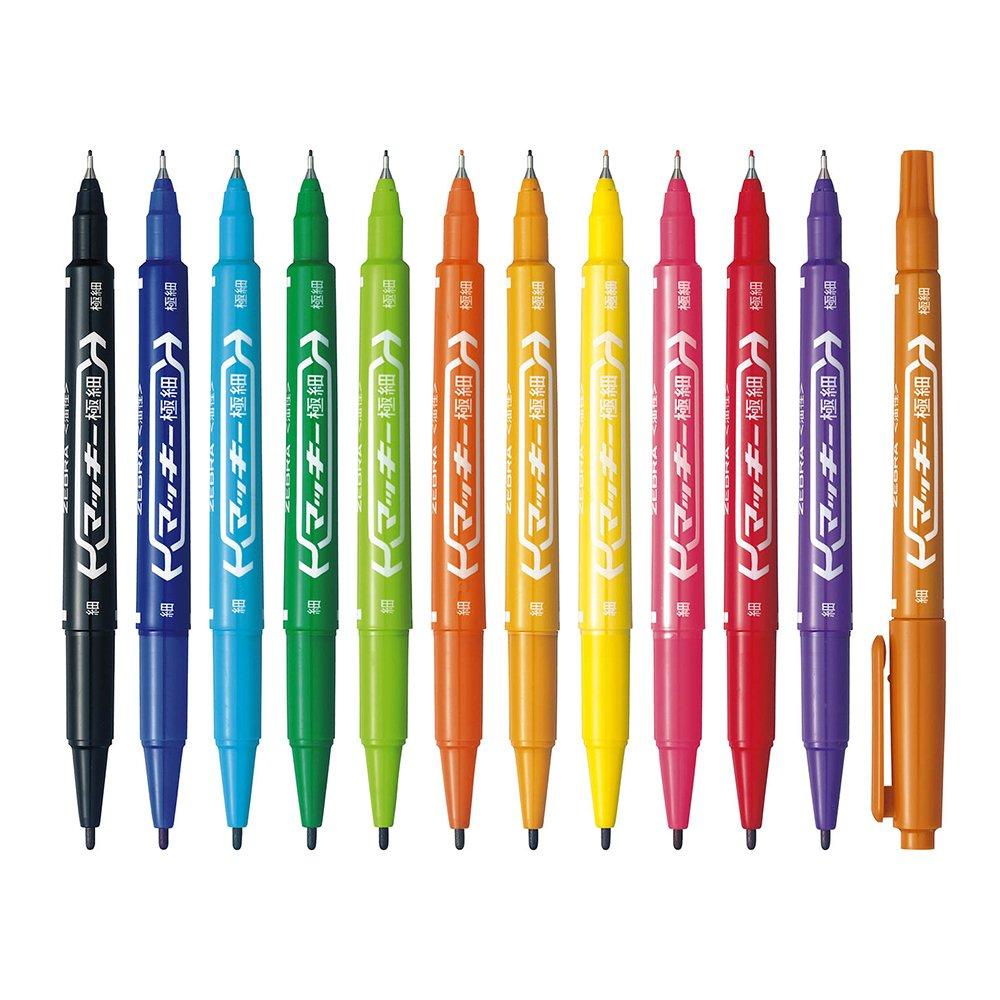 Zebra Mackie Extra Fine Point 10 Oil-Based Pen, Brown, Pens, B-MO-120-MC-E