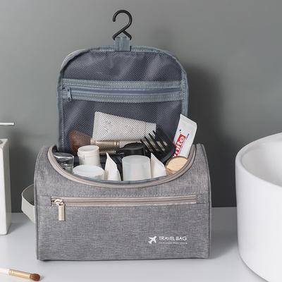 Handheld Travel Toiletries Bag Large Capacity Hanging Folding Cosmetic Bag Zipper Wash Pouch Man Women Beauty Case Organizer