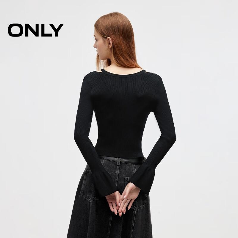 ONLY Women's Sweet V-Neck Off-Shoulder Knit Sweater