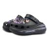 Crocs Crush Clog Night Butterfly Dream MAY Made All the Way Flower Hole Shoes Unisex Same Black and Purple