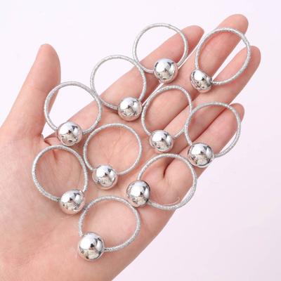 10Pcs Hair Rope Super Elastic Soft Fabric Heart-Shaped Hair Ties Holiday Hair Decorations