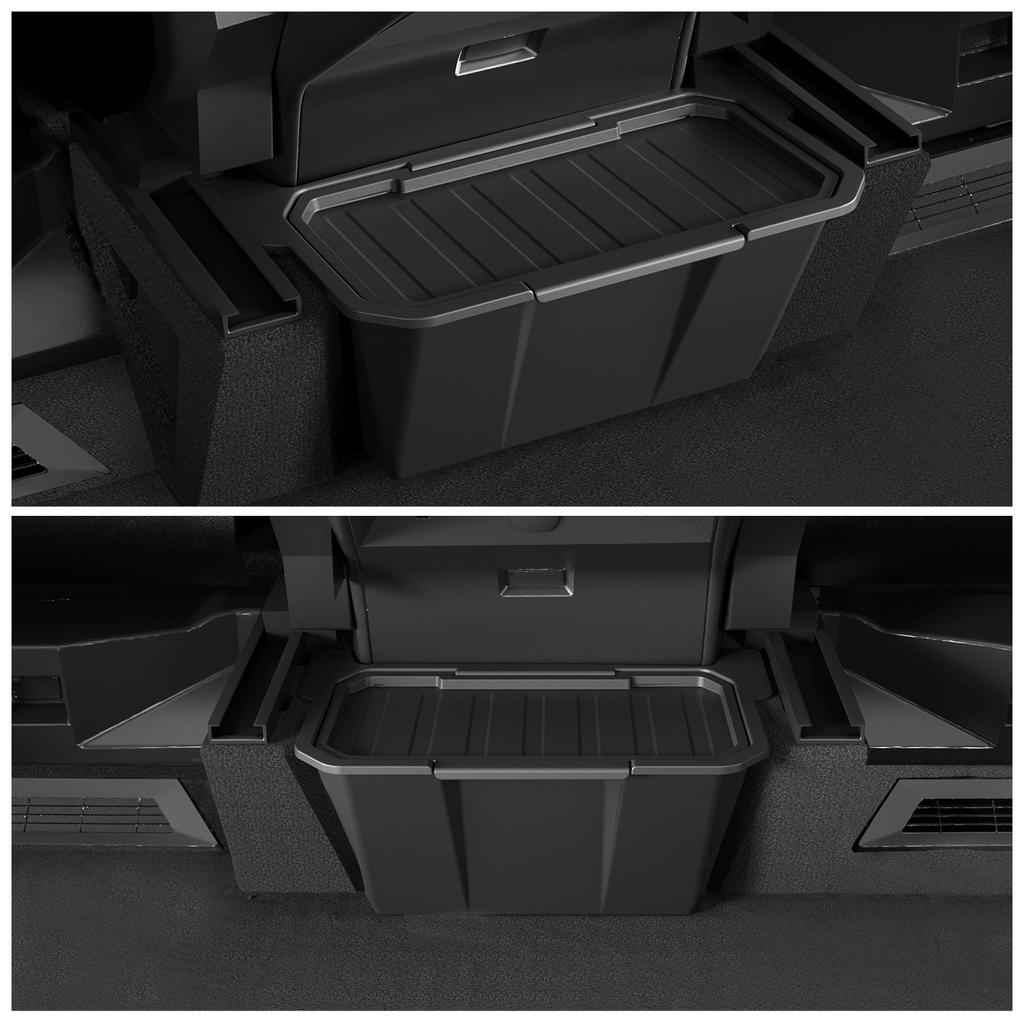 For Tesla Cybertruck 2025 2025 Rear Seat Storage Box Under Air Vent Storage Case Trash Can Organizer Car Interior Accessories