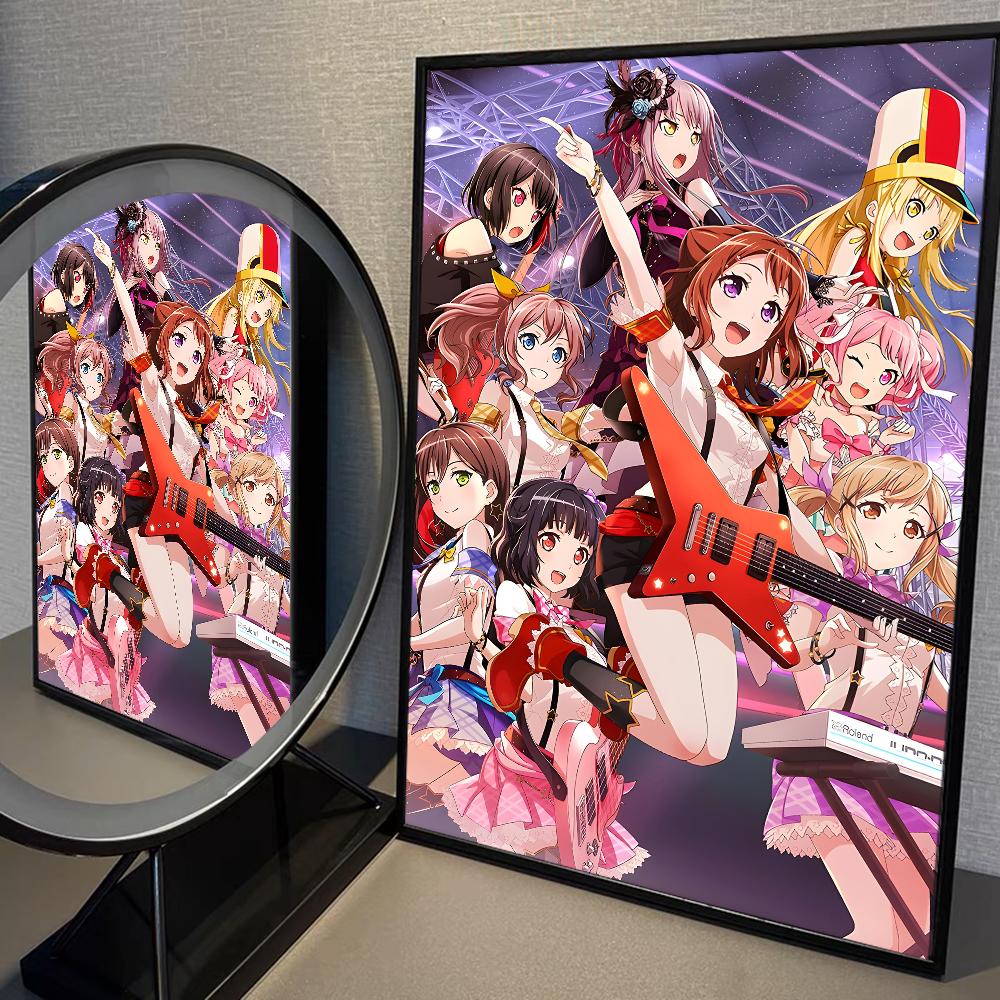 BanG Dream It's My GO Poster Anime Poster Klebrig HD Qualität Wandkunst Retro Poster für Zuhause Kawaii Zimmerdekoration