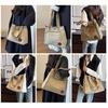 VFBNUINJKL Women's Canvas Tote Bag with Zipper, Multiple Pockets, Large Capacity, A4 Size, Lightweight, Perfect for Travel, Commuting, and School