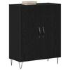 Sideboard in Black Oak Look 69.5 x 34 x 90 cm Engineered Wood
