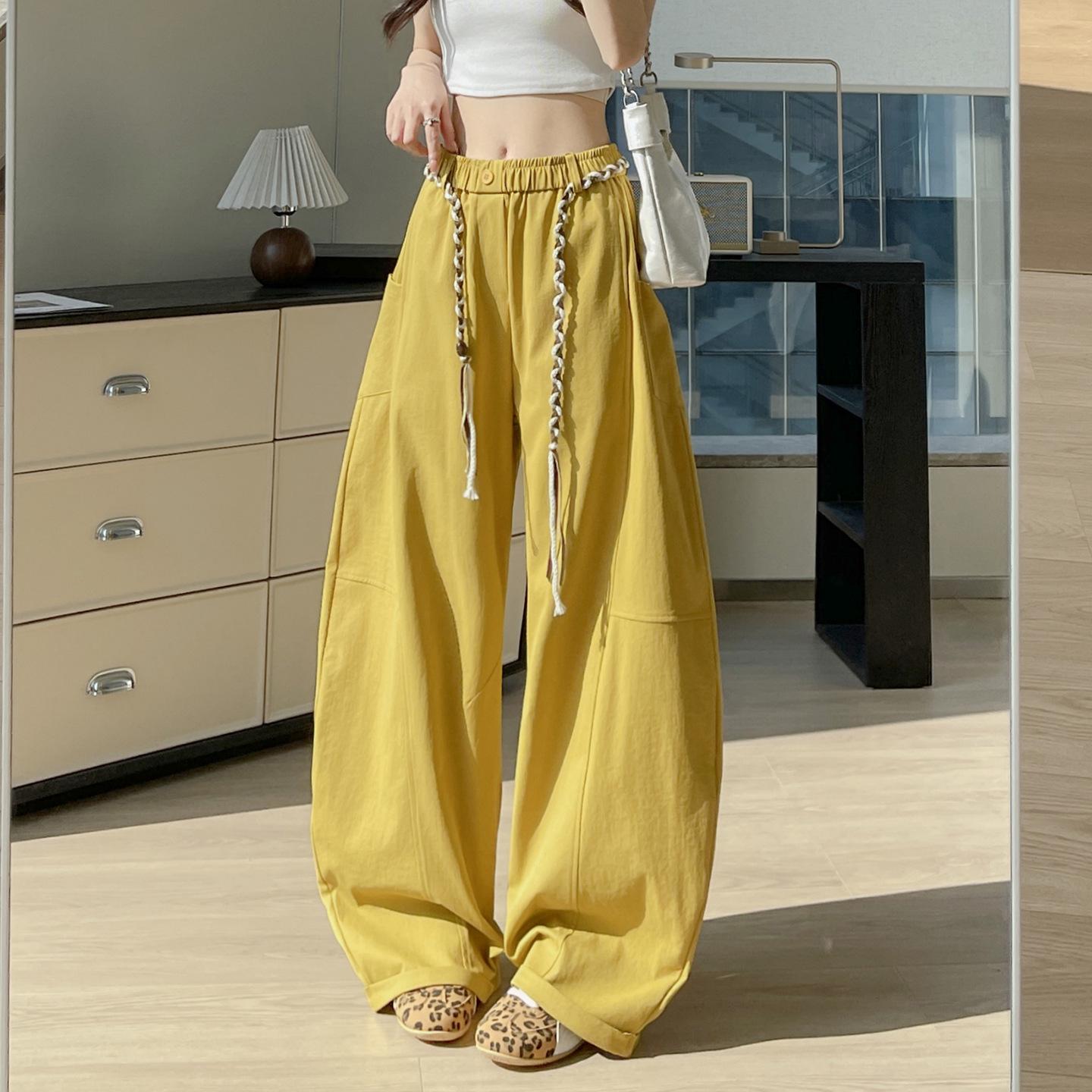 Women s High Waist Drapey Cargo Pants – Spring Slimming Straight-Leg Medium