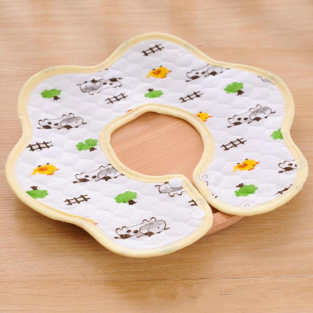 3 Stück Baby 360 Grad Drehung Neugeborenes Baumwoll Lätzchen Baby Speicheltuch Wasserdichtes Lätzchen