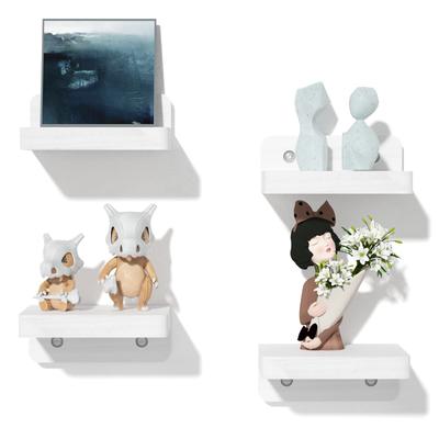 SRIWATANA Wall-Mounted Rack, Wall Shelf, Small Decorative Shelf (White)