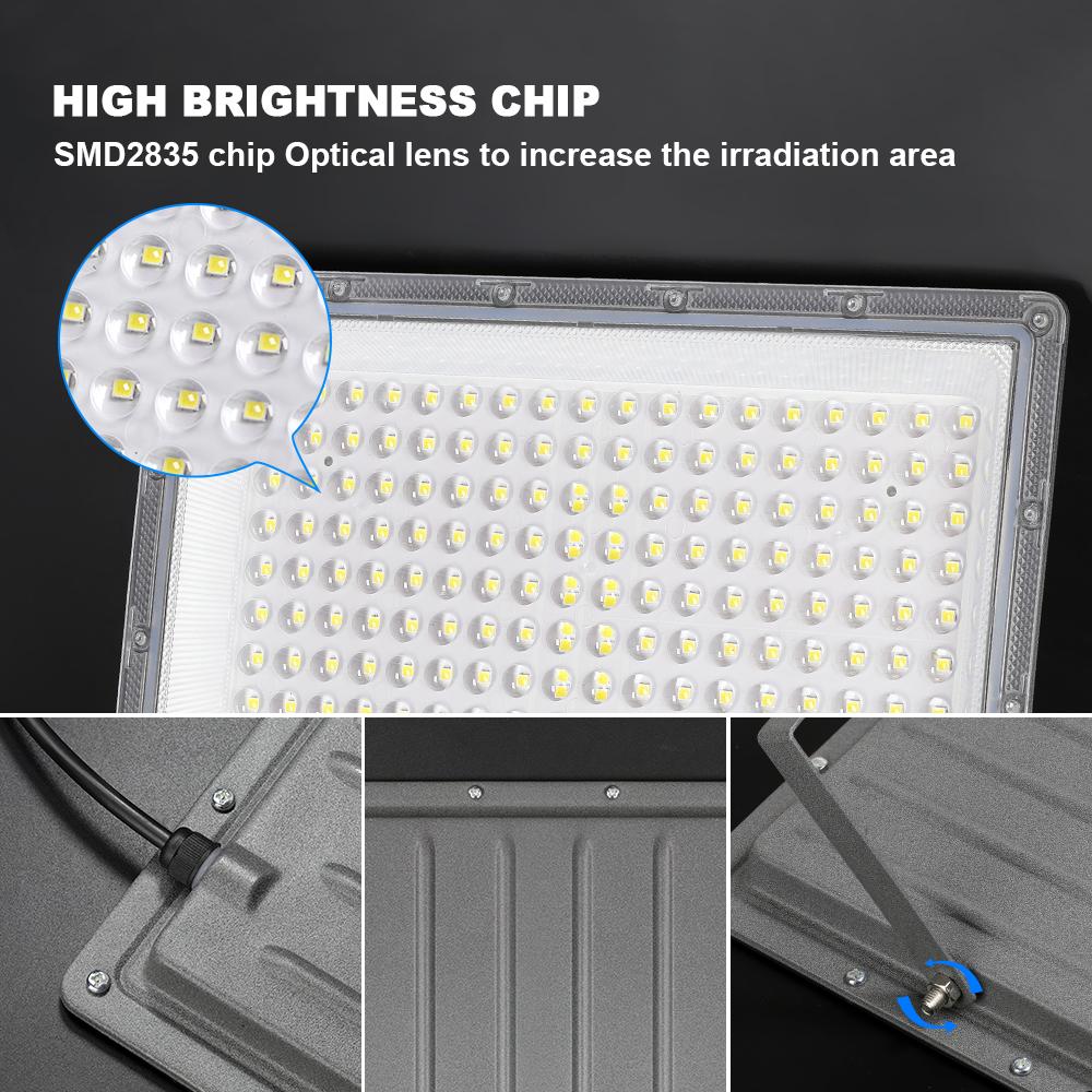 Bewegungssensor LED Cool Light Outdoor LED-Strahler AC220V 50W 100W 200W 300W 500W Wasserdichte Gartenbeleuchtung Dekoration LED-Lampe