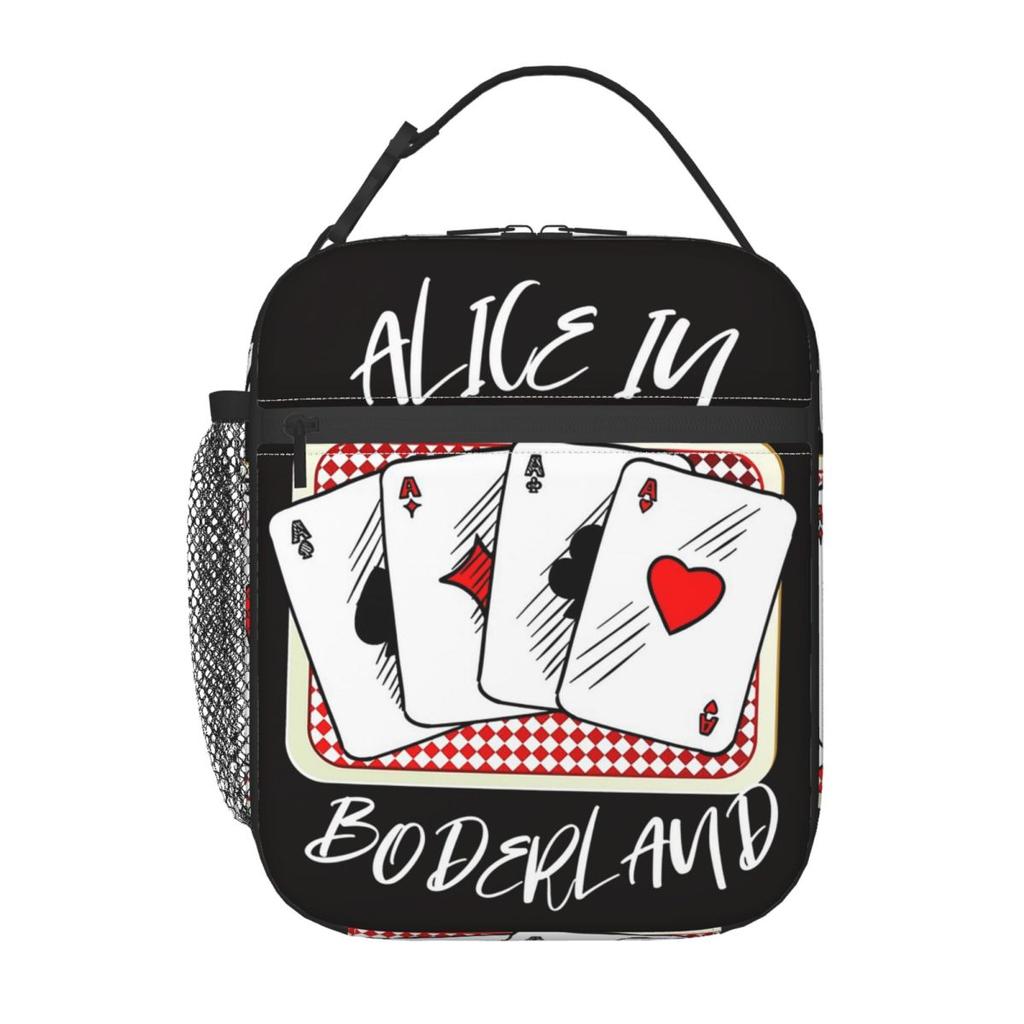 Alice In Borderland Insulated Lunch Bag for Women Kids Portable Food Boxes Thermal Lunch Box Tote