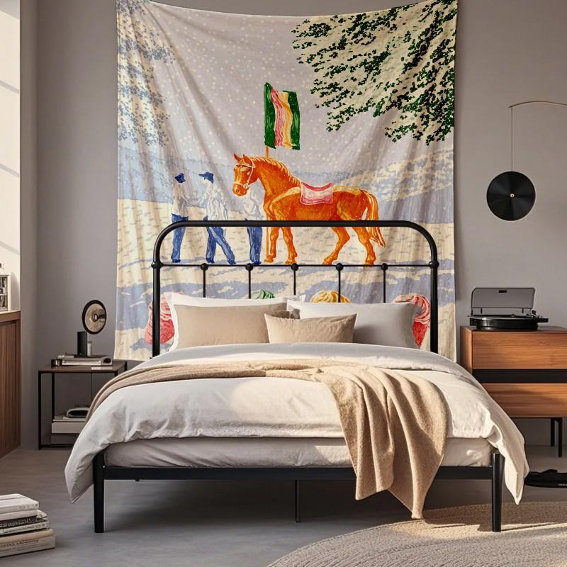 Digital Printed Deer Wall Tapestry Bedroom Living Room Decor Soft Fabric Hanging Art Decorative Cover