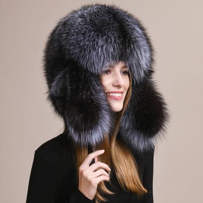 Vollhaariger Fuchshaarhut, Overlord-Hut, Waschbärhaar, Lei Feng-Hut, weiblicher männlicher Pelz, Winter, Nordosten, warmer Gehörschutz, echtes Leder