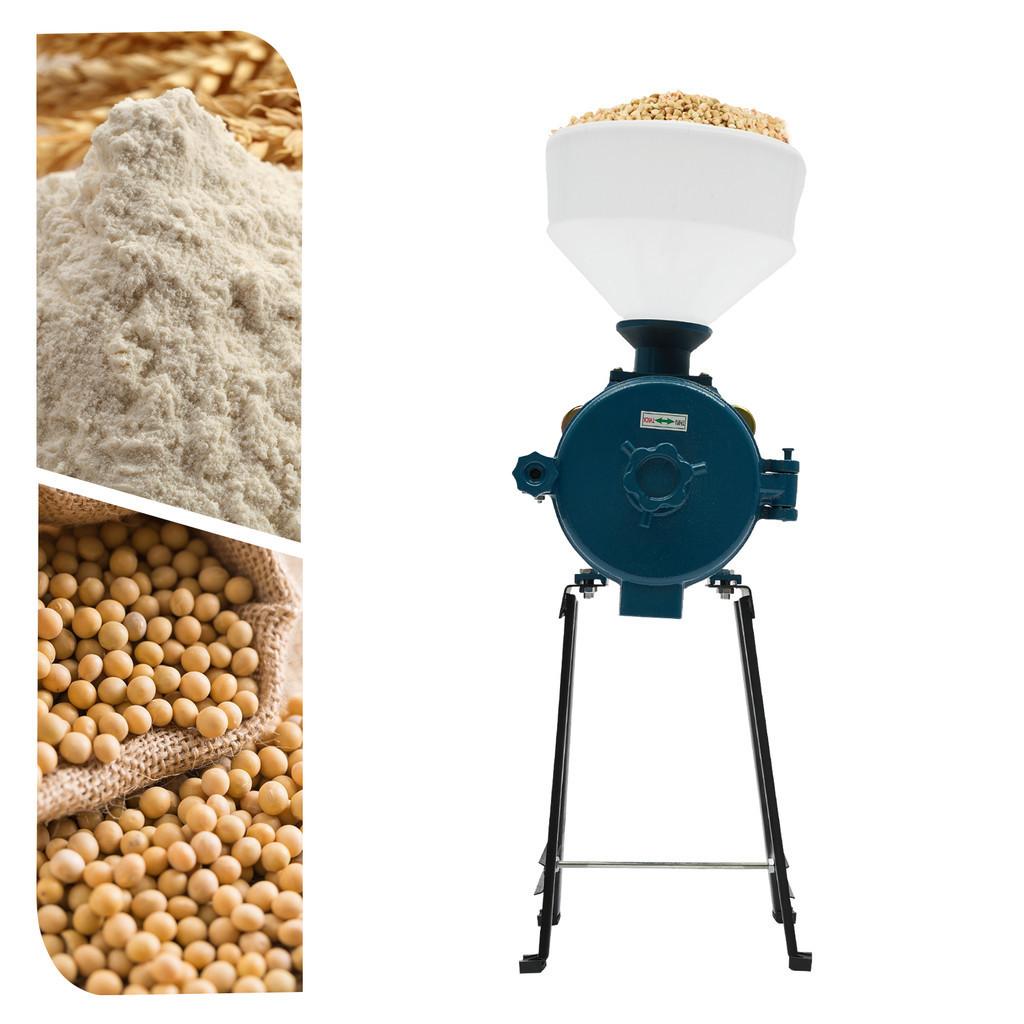 2200W Blue/Green Corn Grain Rice Milling Machine With Funnel 22.83*16.93*10.63inch Electric Feed Mill Dry Cereals Grinder