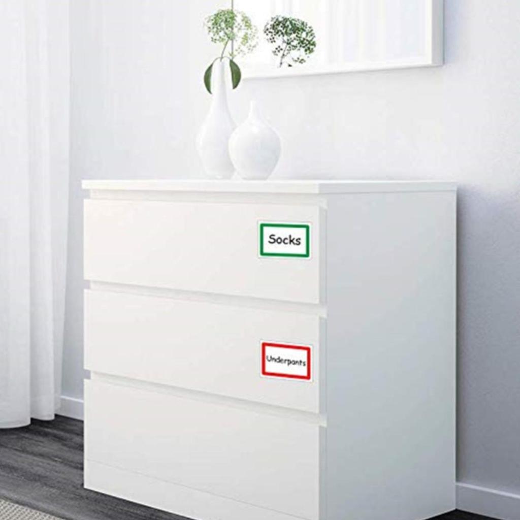 300-Sheet/Roll Color Name Label Stickers for School, Teacher, Business Card, File Classification & Stationery.