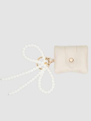 ROROANCO Ballchain Mini Pouch Charm_PEARL CREAM