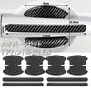Meltryllis 8 Pcs Fit Honda Door Handle Protectors Carbon Fiber Door Protector Protective Scratch