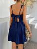 Spring/Summer New Style Solid Color Dress Elegant Wind Pure Color Foreign Trade Strappy Mini Skirt Women's Clothing