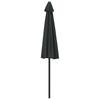 Balkon-Halbparasol, Aluminiumständer, Schwarz, 270X135X245 Cm