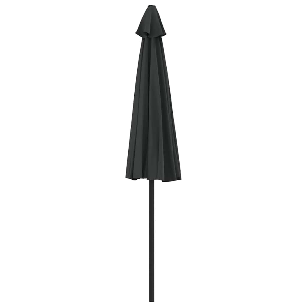 Balkon-Halbparasol, Aluminiumständer, Schwarz, 270X135X245 Cm