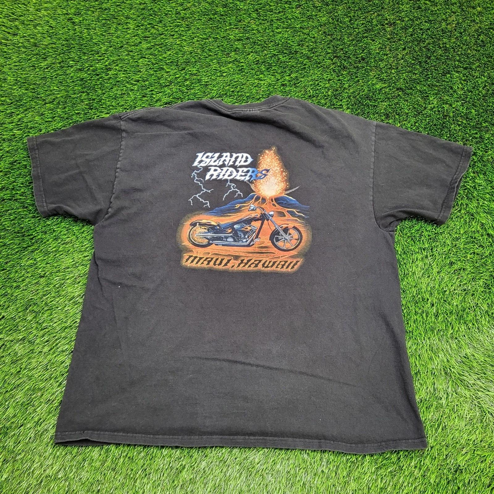 

Vintage Y2K Island-Riders Biker Shirt 2XL 25x30 Maui Hawaii S