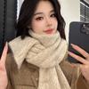 Women's Winter Warm Scarf Neck Wraps Cashmer Student Neck Warmer Shawl Solid Color Girls Scarves Bib For Outdoor Skiing Cycling