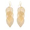 Fashion Women Hollow Leaf Shaped Drop Dangle Hook Earrings Party Jewelry Gifts