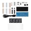 4-digit   Digital LED Clock Kit Auto Display Time/Temperature Electronic   Kit Clock - Red