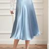 Elegant Chinese Satin Sleeveless Summer Dress with Waist-Cinching Slim Fit and Versatile Slit Skirt