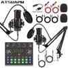 G8 Dual Condenser Microphone Set with V8S Sound Card for Mobile & PC Live Streaming