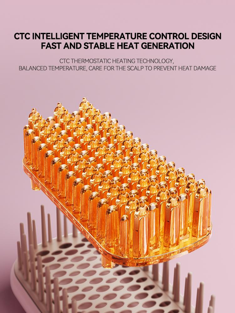 Electric Hot Comb Multifunctional Straight Hair Straightener Comb Negative Ion Anti-Scalding Styling Tool Straightening Brush