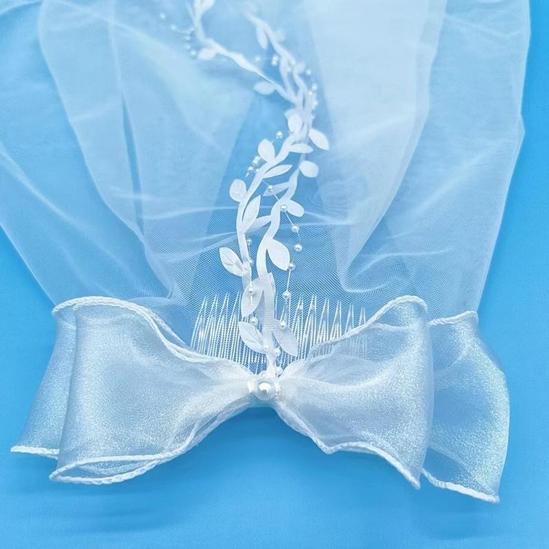 1 lesní dvouvstvová bílá vlaštovčí princezna nevěsta střapcová mašle čelenka 55 * 16,5 cm