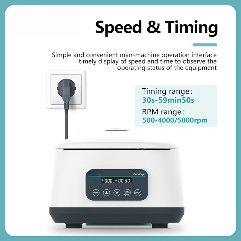 500-4000/5000RPM High Separation Accuracy Plasma Centrifuge Laboratory Digital Display PRP Centrifuge Machine