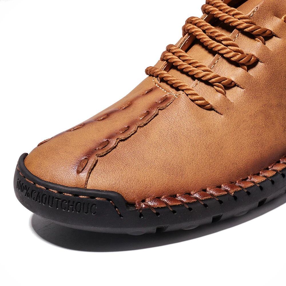 Spring 2026 Men's Casual Leather Driving Shoes - Large Size, Handmade, Hot Selling