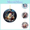 Vibrant Cartoon Style Acrylic Christmas Break Through Ornament For Festive Car Decor
