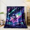 1PC Astronaut on a star  Print Adult Children Warm Blankets Home Travel Car Soft Comfortable Suitable for all seasons