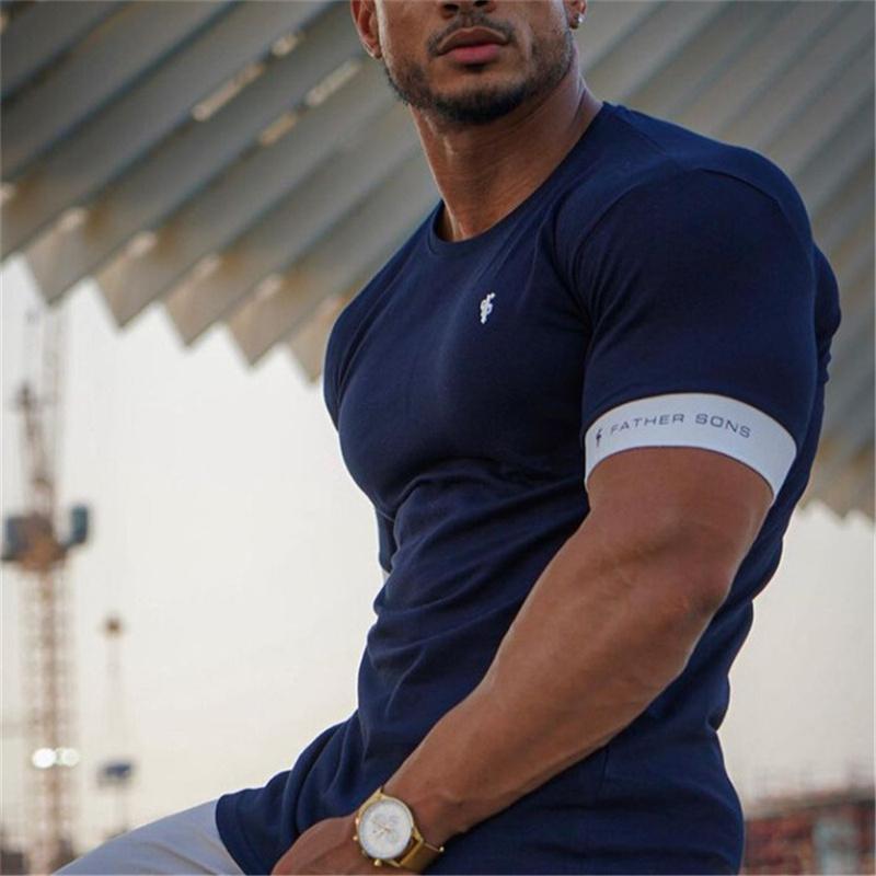 Maglietta Fitness Uomo Bodybuilding Maglietta Allenamento Top Abbigliamento Estivo Maglietta Palestra Uomo Maglietta Manica Corta Maglietta Casual Slim