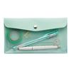 LIHIT LAB Antibacterial PVC Envelope Light Case, Pen/Mask Size, ALCLEA, Green, F7742-19