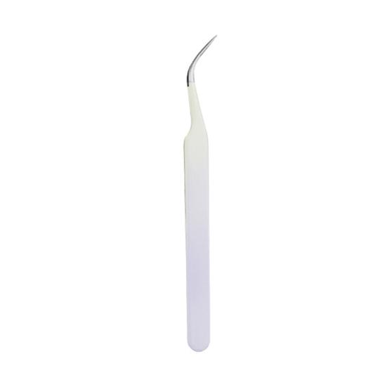 False Eyelash Tweezers for Eyelash Extension Stainless Steel Tweezers with Curved And Elastic Handle Makeup Eyelash Tool for Professional Makeup