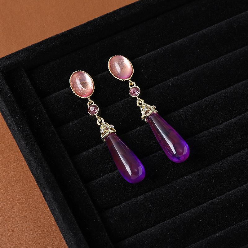 Boucles d'oreilles gland perle en forme d'éventail:  Pendentif Boucle de Paix Style Chinois Rétro pour Costumes Hanfu