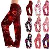 Women's Fashionable Loose Casual Trousers With Valentine's Day Heart Print