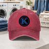 KLetter Washed Baseball Cap Adjustable Duckbill Hat for Parties Gatherings Fashion Outfits Birthday Gift